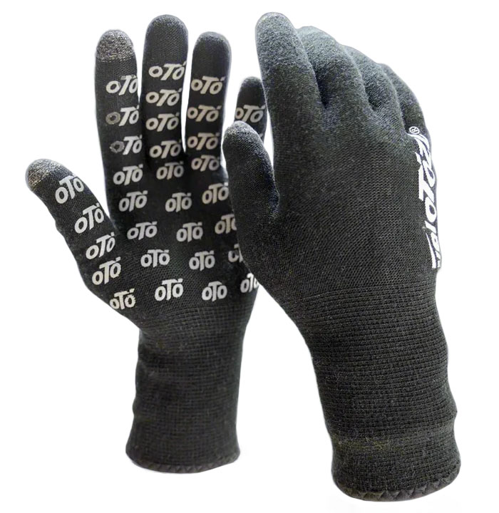 VeloToze Knitted Waterproof Cycling Gloves, Medium, Black