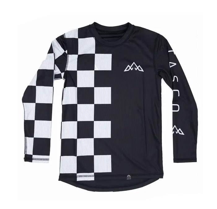 Tasco Mullet Reversible Ride Jersey, L/S, L, Black / White