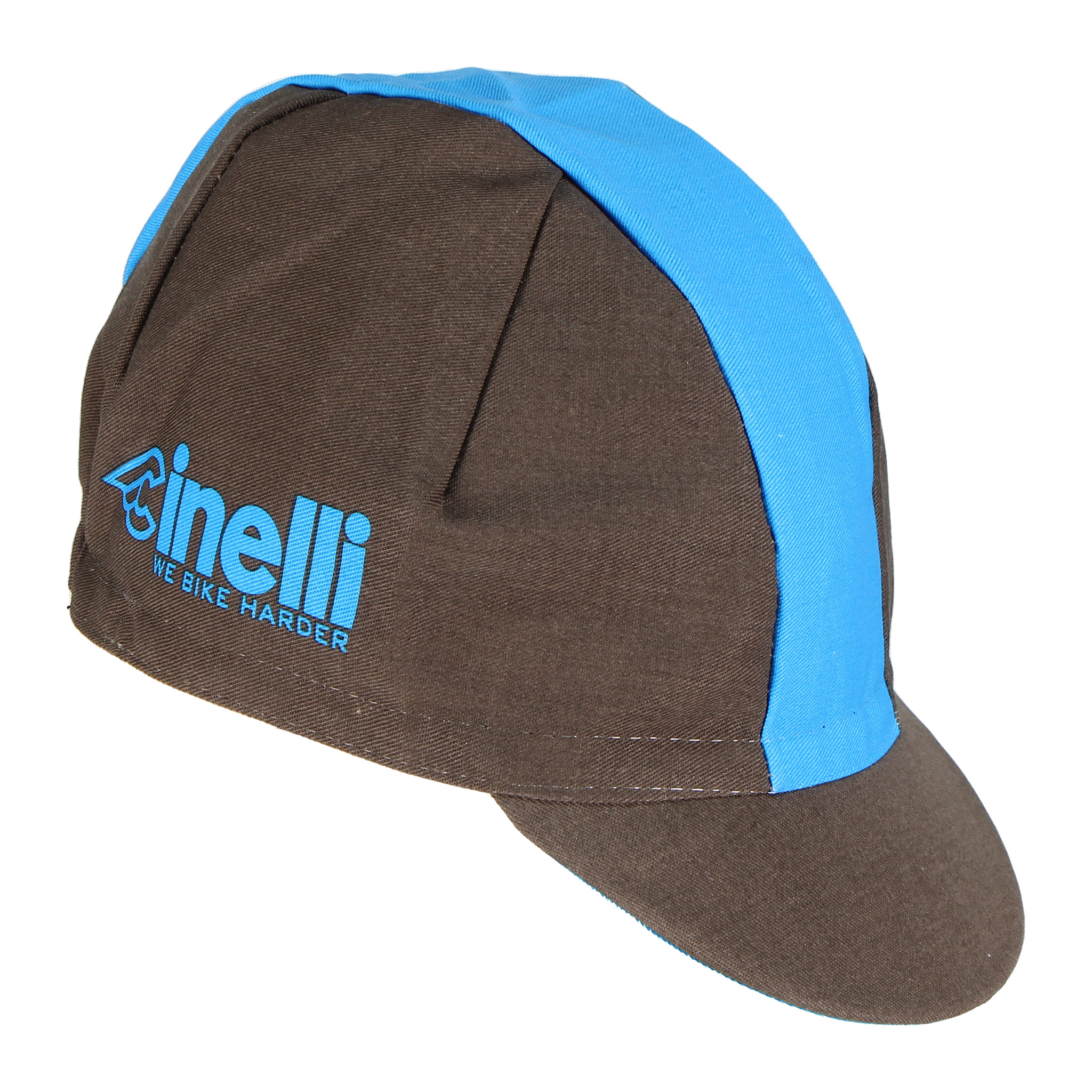 Cinelli Cycling Cap,We Bike Harder, Blue Line