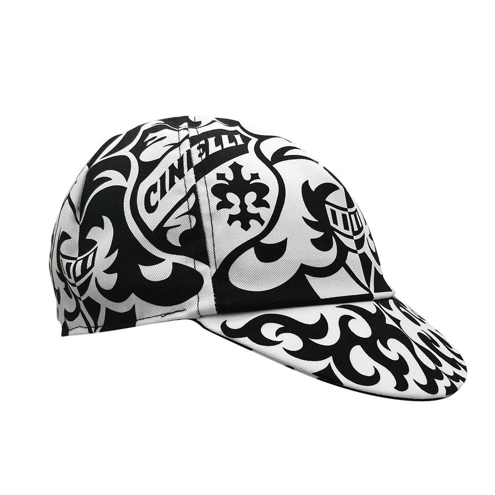 Cinelli Cycling Cap, Pastori Art, Crest Blk/Wht