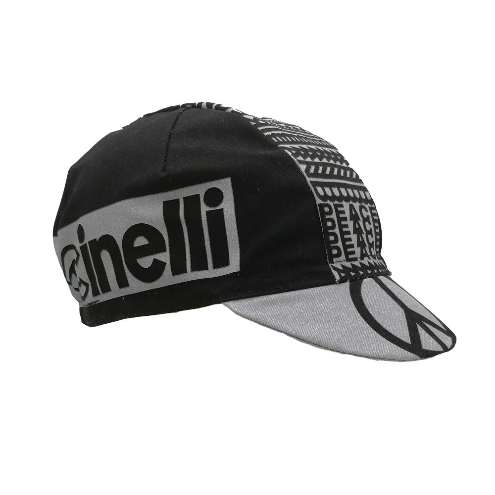 Cinelli Cycling Cap, Peace, Black