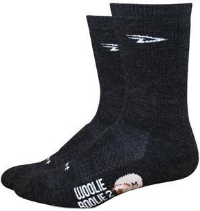 DeFeet Woolie Boolie 6" D-Logo Socks, 12, Charcoal