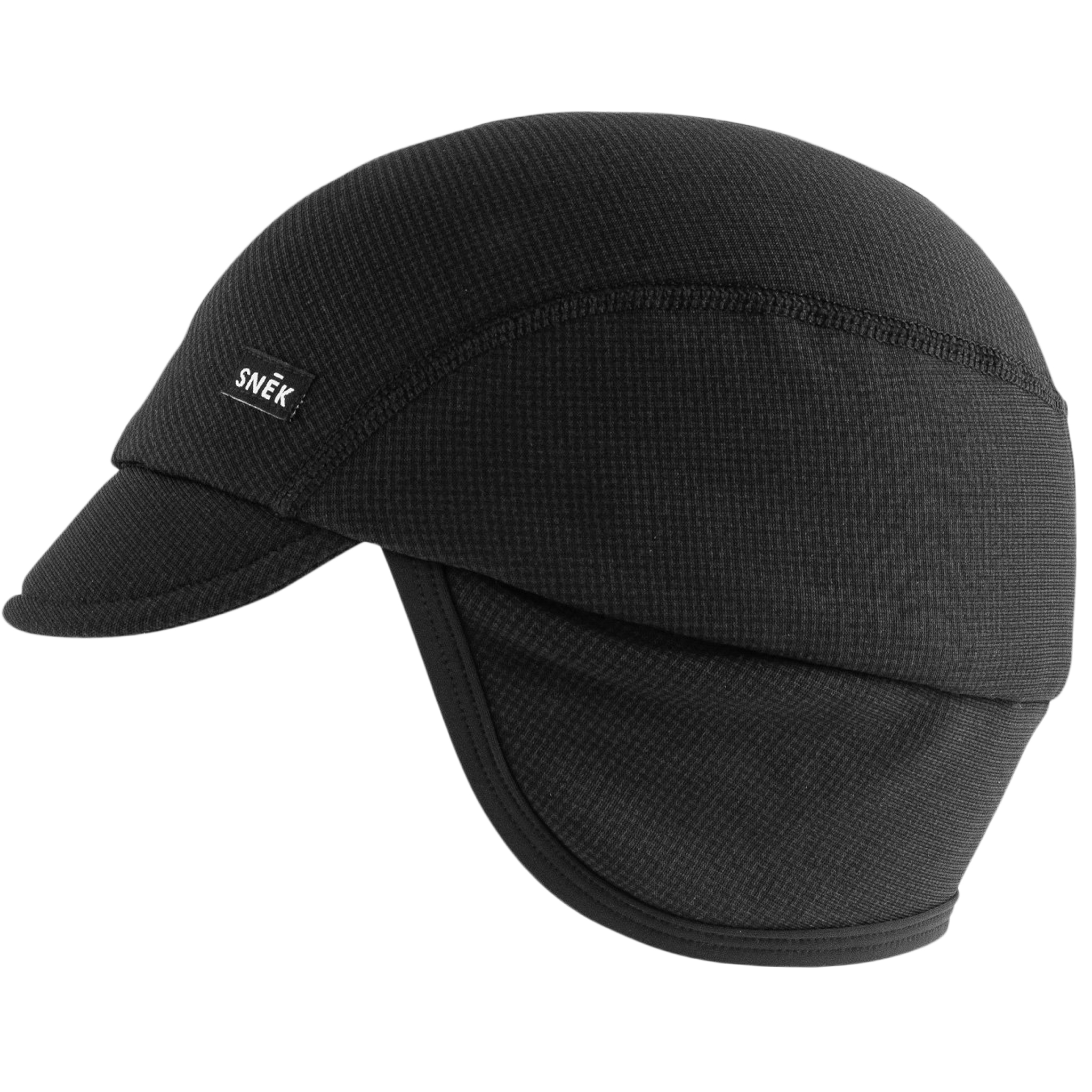 Snek Hardface Fleece Winter Cap, Black, S/M