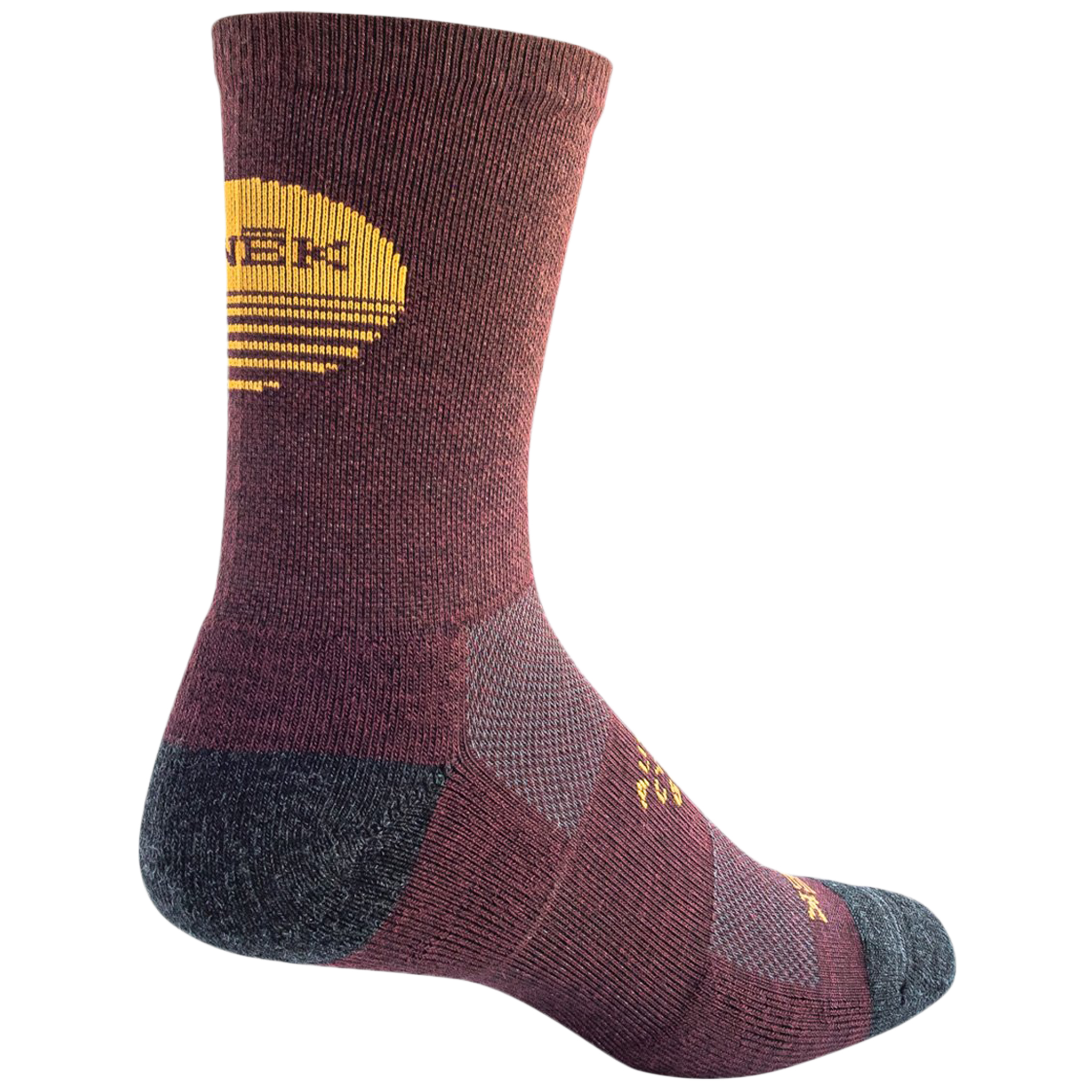 Snek Merino Desert Sunrise Sock, Maroon, 7-9