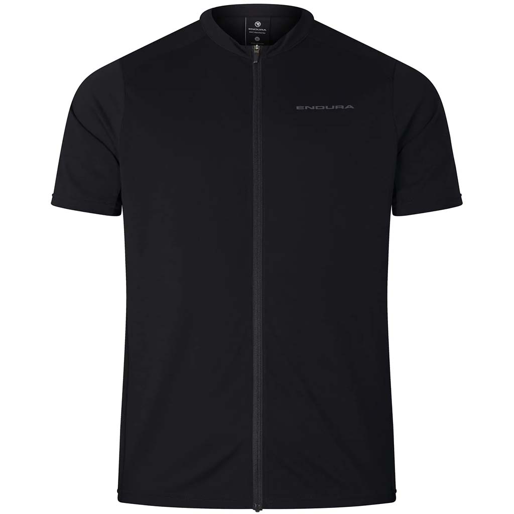 Endura Loop S/S Zipped Jersey, Large, Black