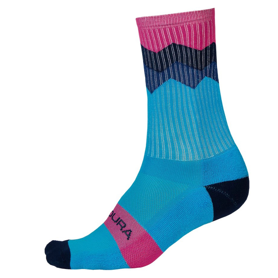 Endura Jagged Socks, Electric Blue, L/XL