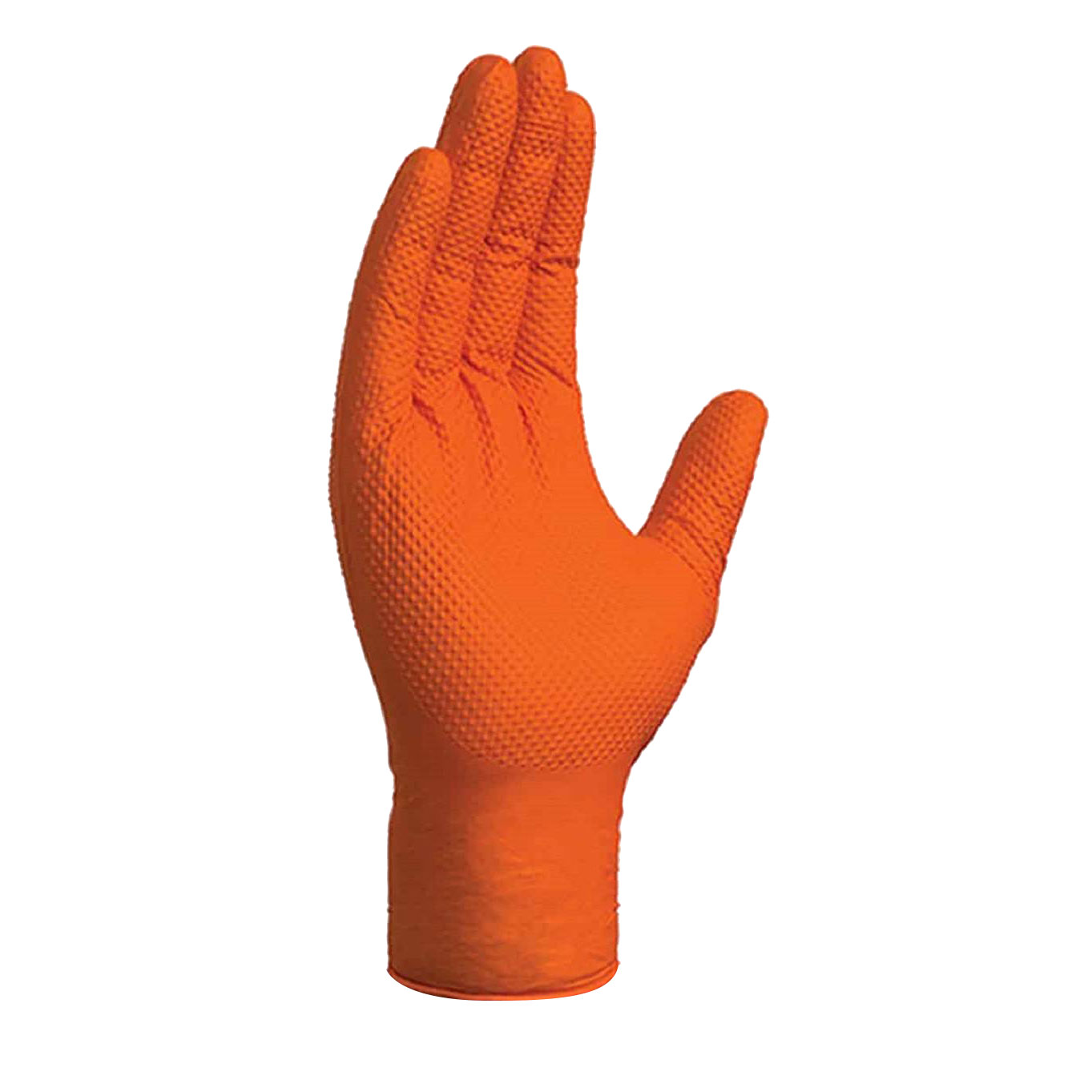 Gloveworks Heavy Duty Nitrile Gloves, Orange, Small, 100/Box 