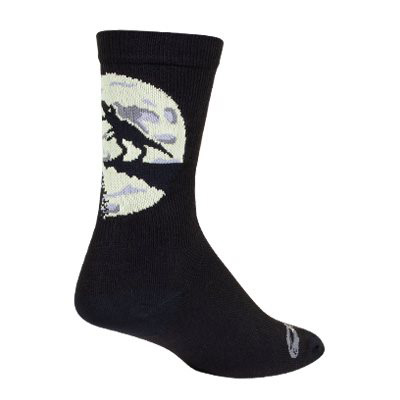 Sockguy Rawrwolf Crew 6" Socks, 9-13, Black