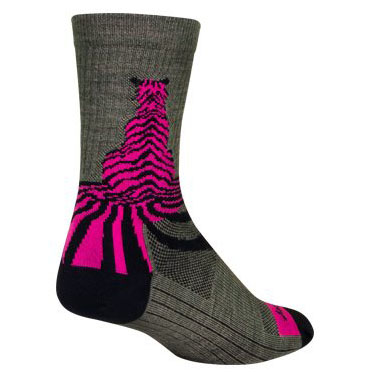 Sockguy Savage Wool Crew 6" Socks, 5-9, Grey