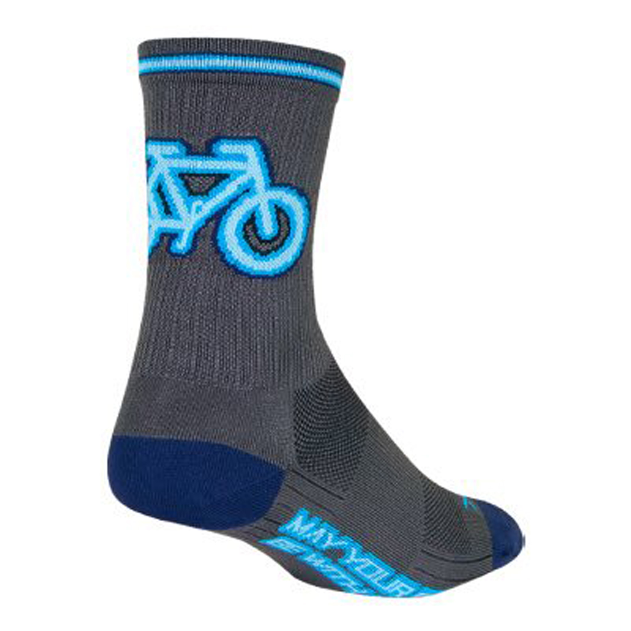 Sockguy Neon SGX6 Socks, 9-13, Gray