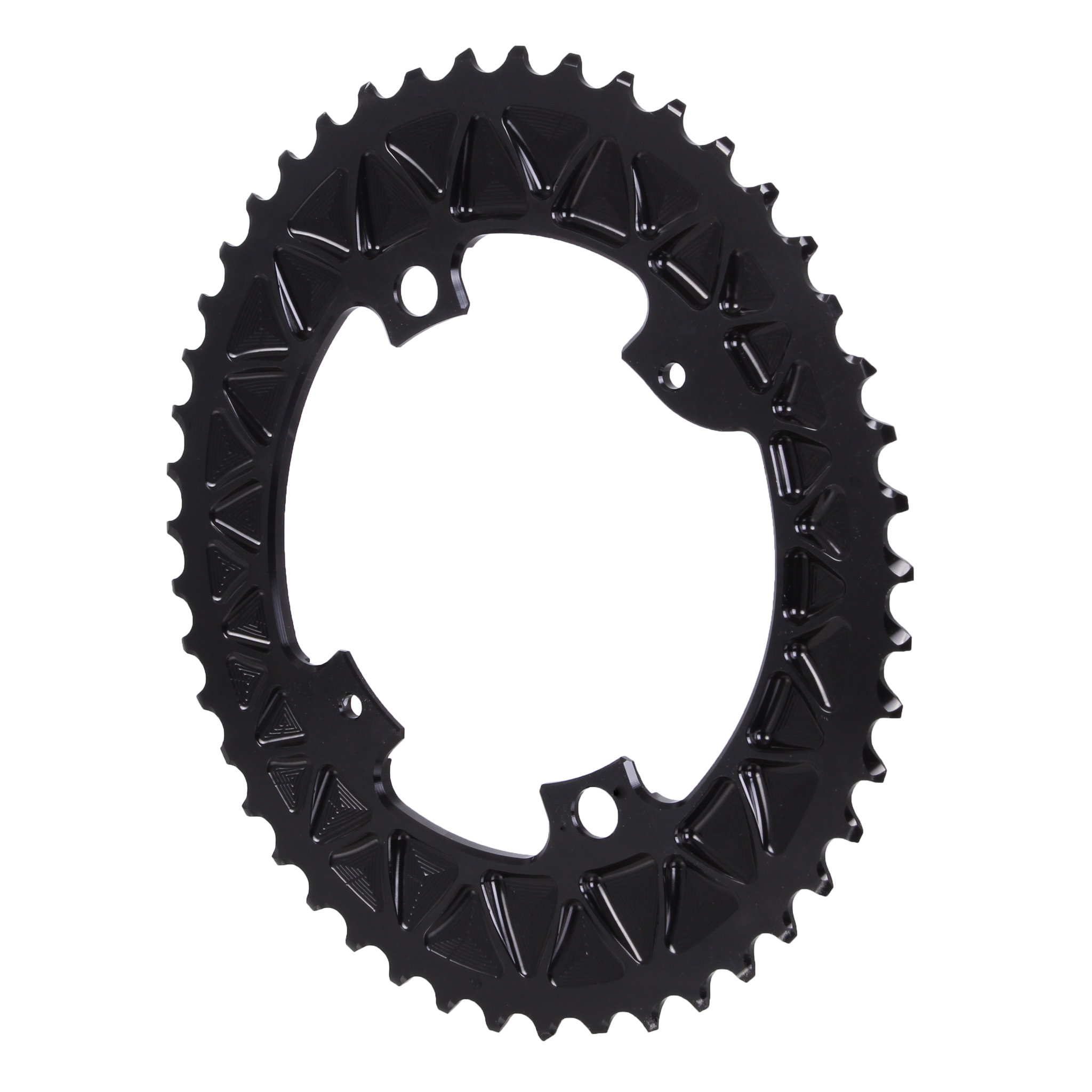 Absolute Black Premium Oval Subcompact Road, 4x110BCD 46T - Black
