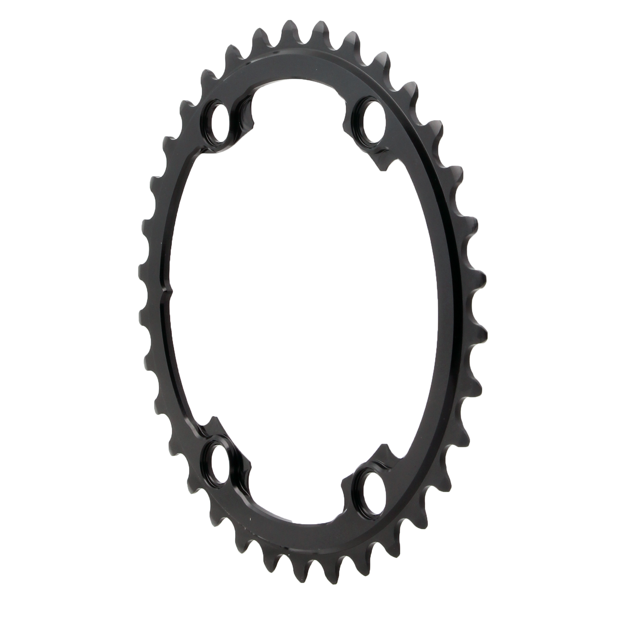 Absolute Black Round Chainring, 4x110BCD Shimano Asym 34T - Black