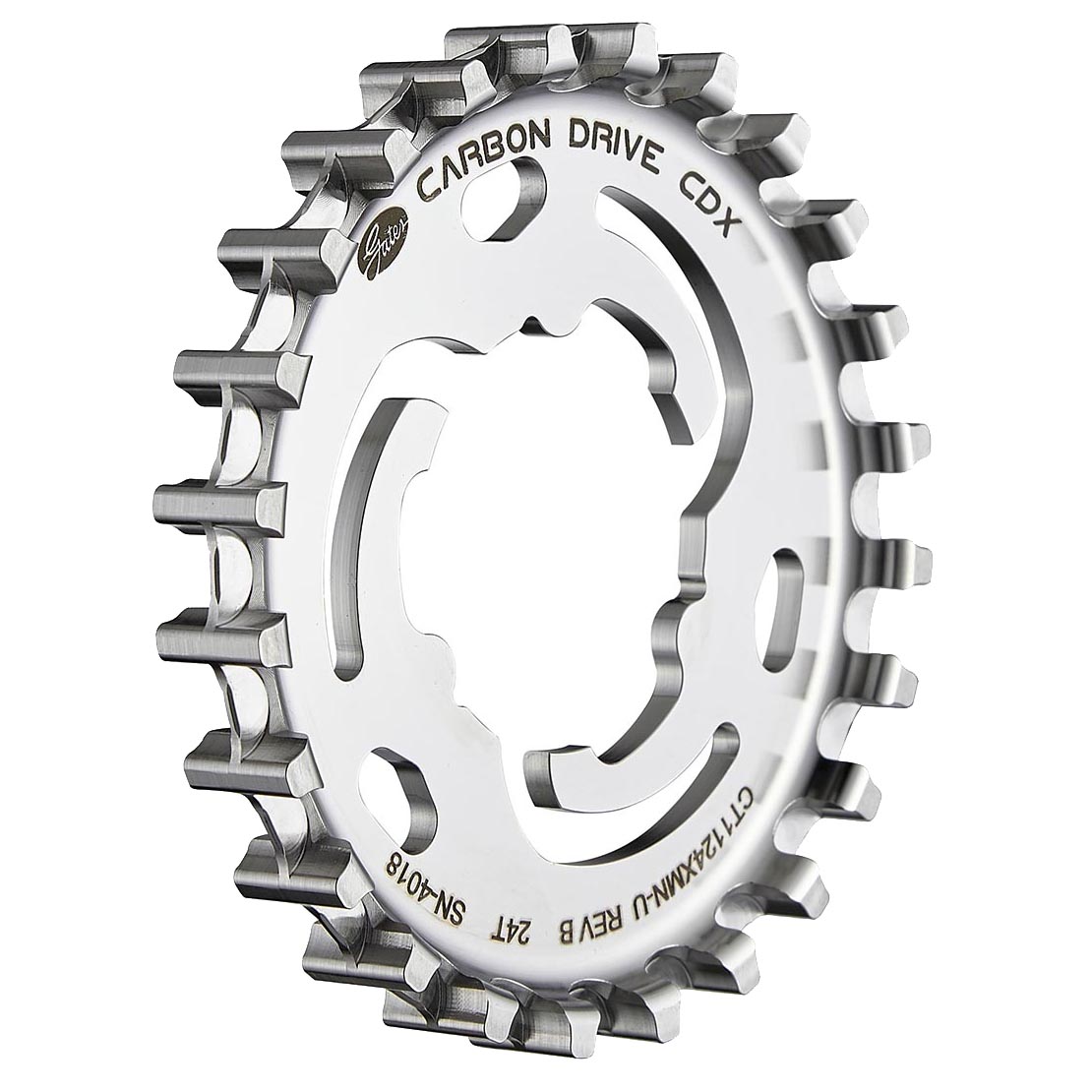 Gates Carbon Drive Belt Drive CDX Rear Cog, SureFit 3-Lobe Unified, 24t