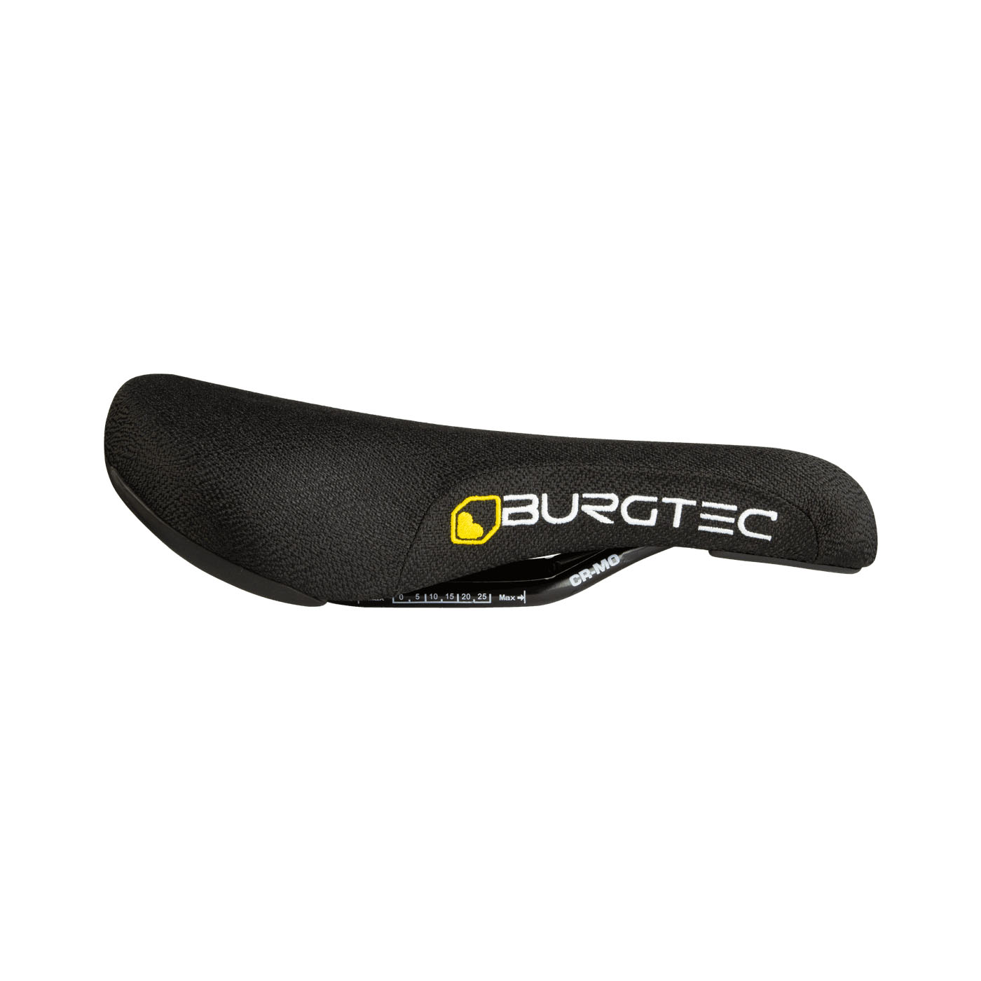 Burgtec The Cloud Boost Saddle, Cromo Rail/Plastic Base, Black