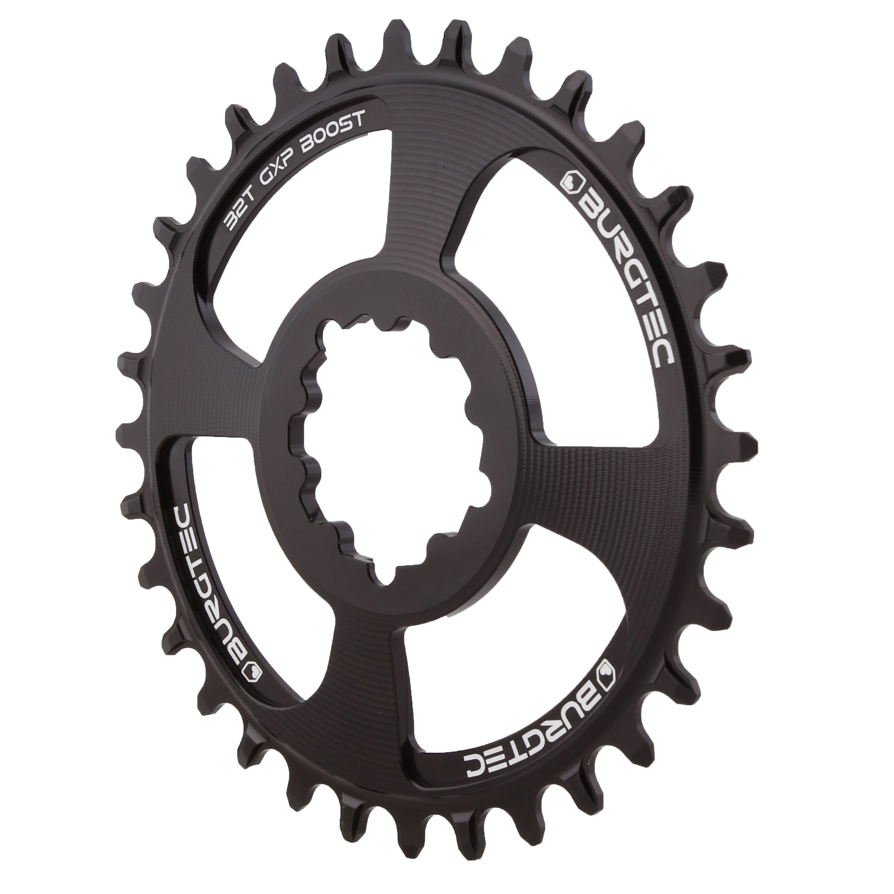 Burgtec GXP Boost 3mm Offset Thick Thin chainring, 32T, Black