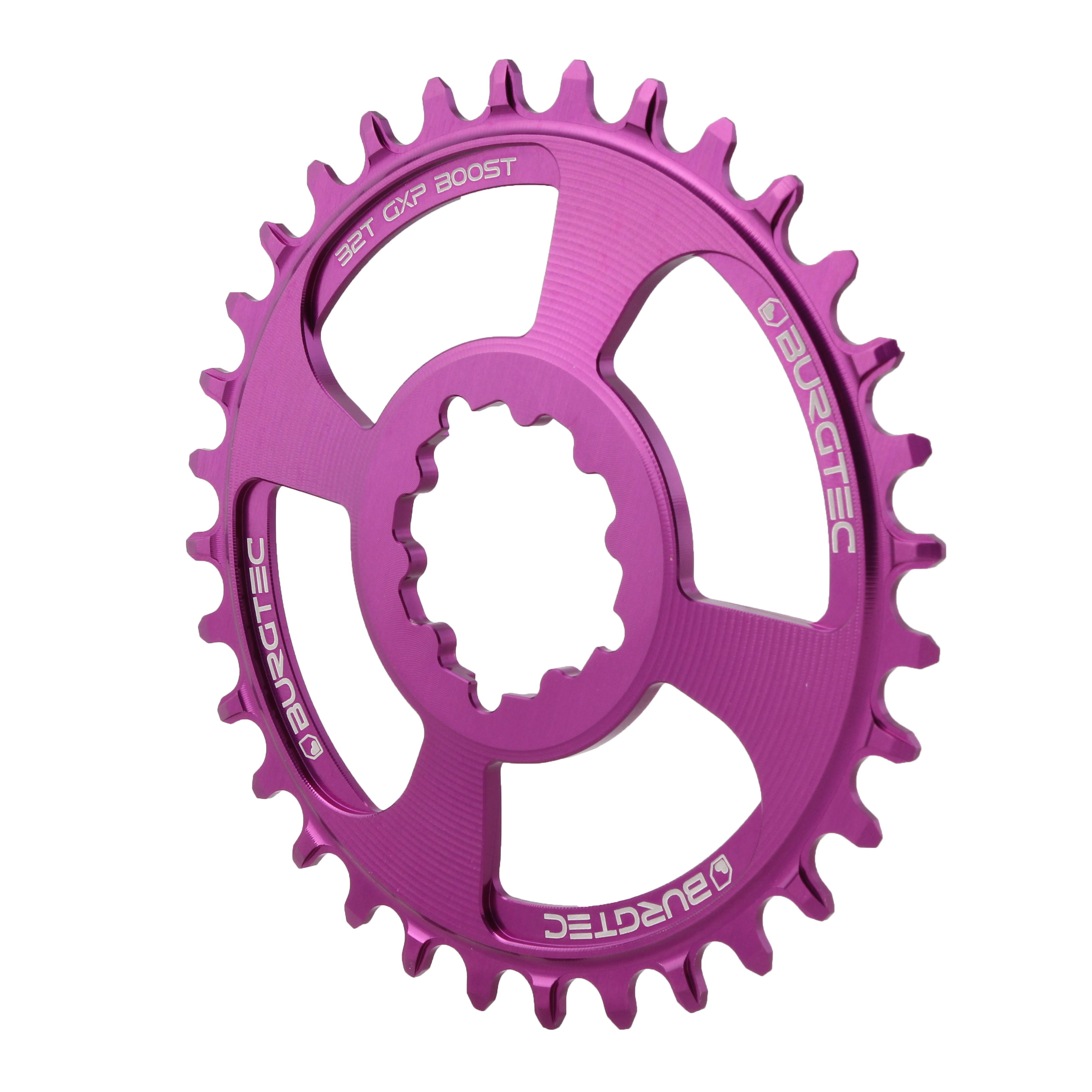 Burgtec GXP Boost 3mm Thick Thin Chainring, 32T, Purple Rain