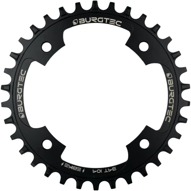 Burgtec 104MM BCD Outside Fit E-Bike Steel Thick Thin, 34T, Bl