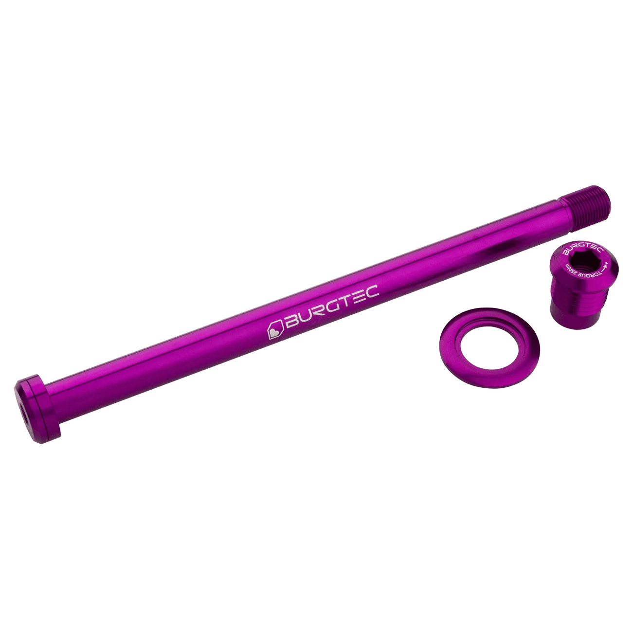 Burgtec Trek 184.5mm Rear Axle, Purple Rain