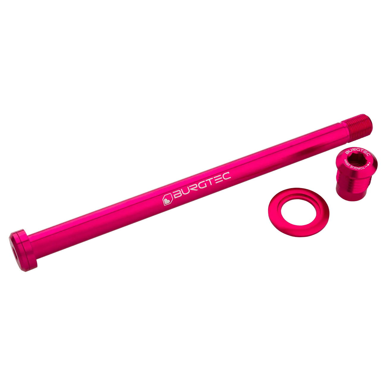 Burgtec Trek 184.5mm Rear Axle, Toxic Barbie Pink