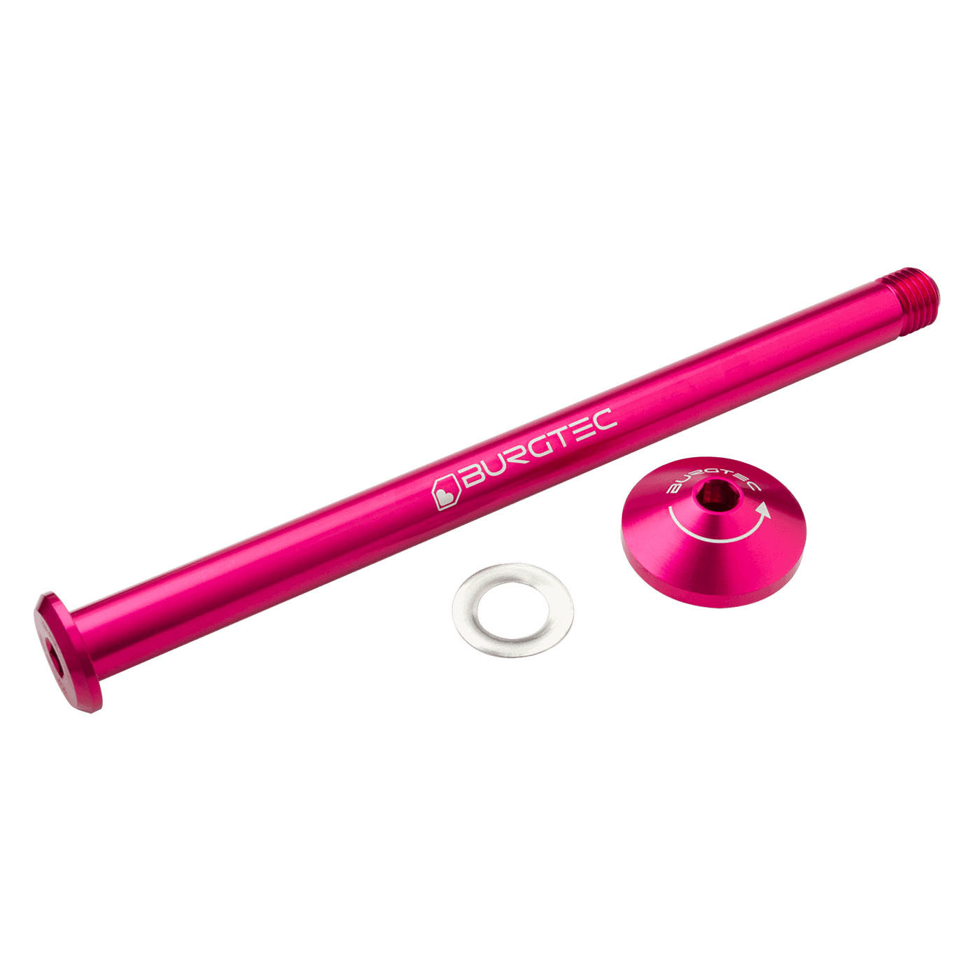 Burgtec Yeti Boost Rear Axle, 12x170mm - Toxic Barbie Pink