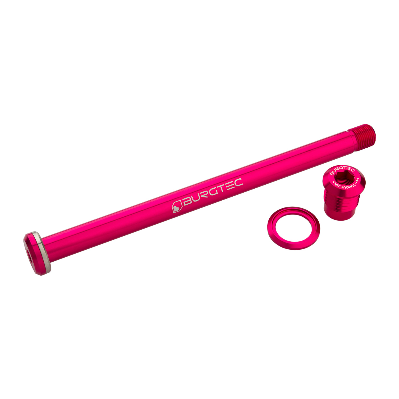 Burgtec Yeti Boost Rear Axle, 12x174mm, Toxic Barbie Pink