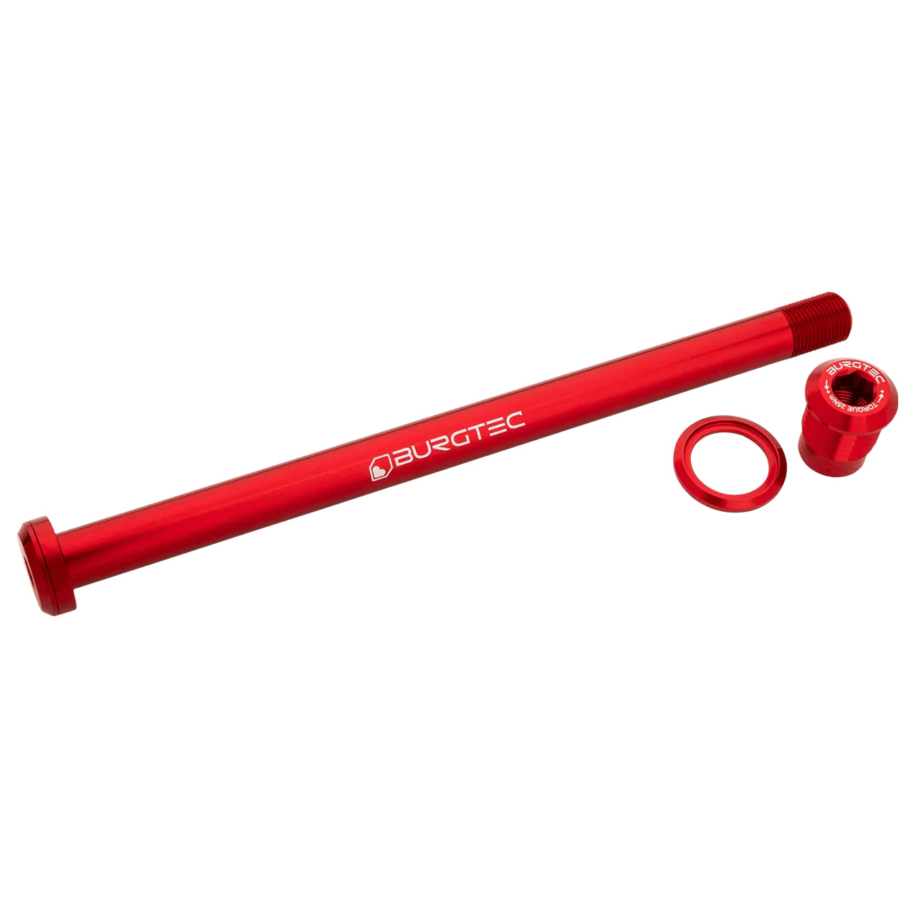Burgtec Pivot 185.3mm UDH Rear Axle, Race Red
