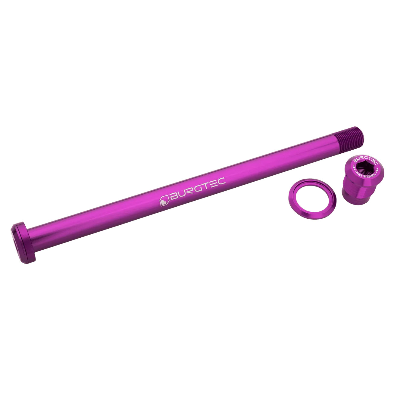 Burgtec Pivot 185.3mm UDH Rear Axle, Purple Rain