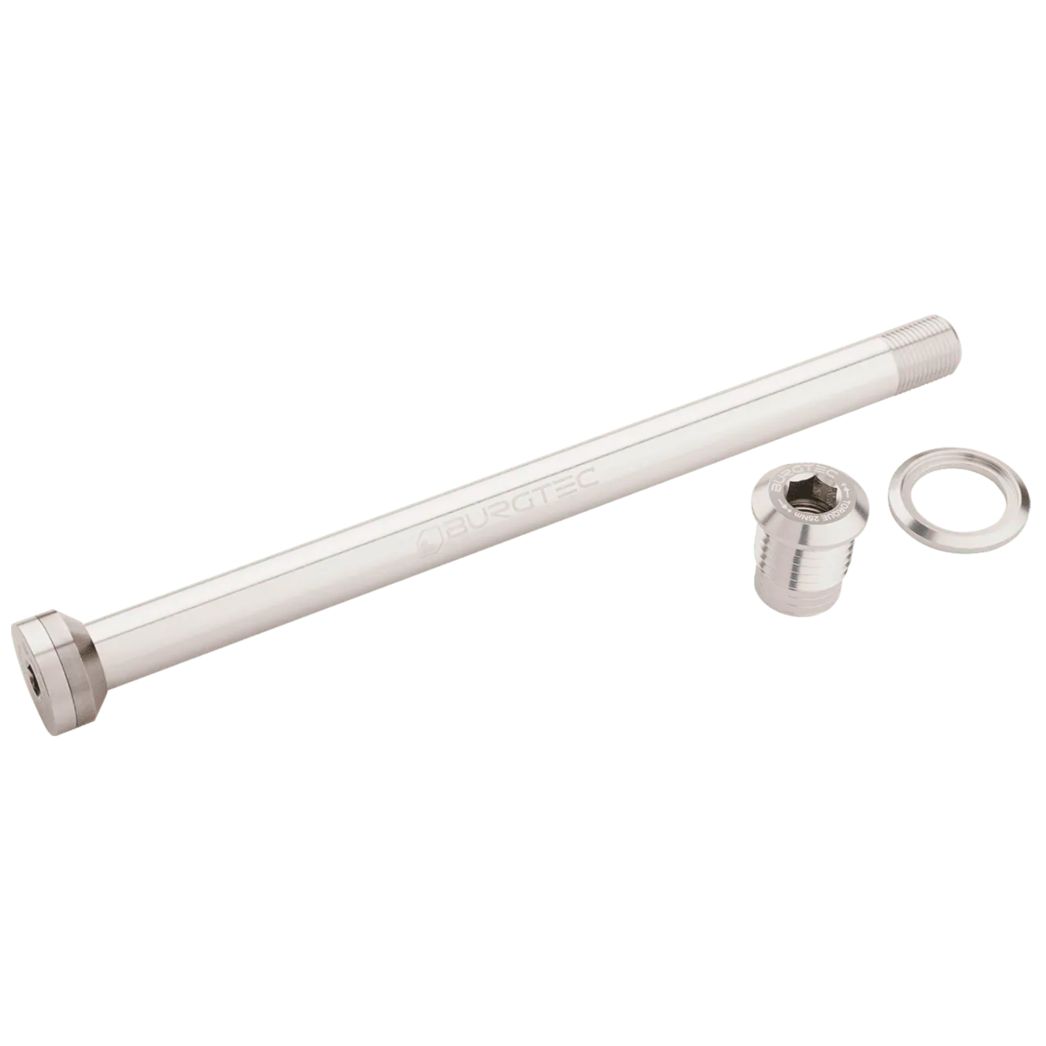 Burgtec Transition 175mm UDH Rear Axle - Rhodium Silver