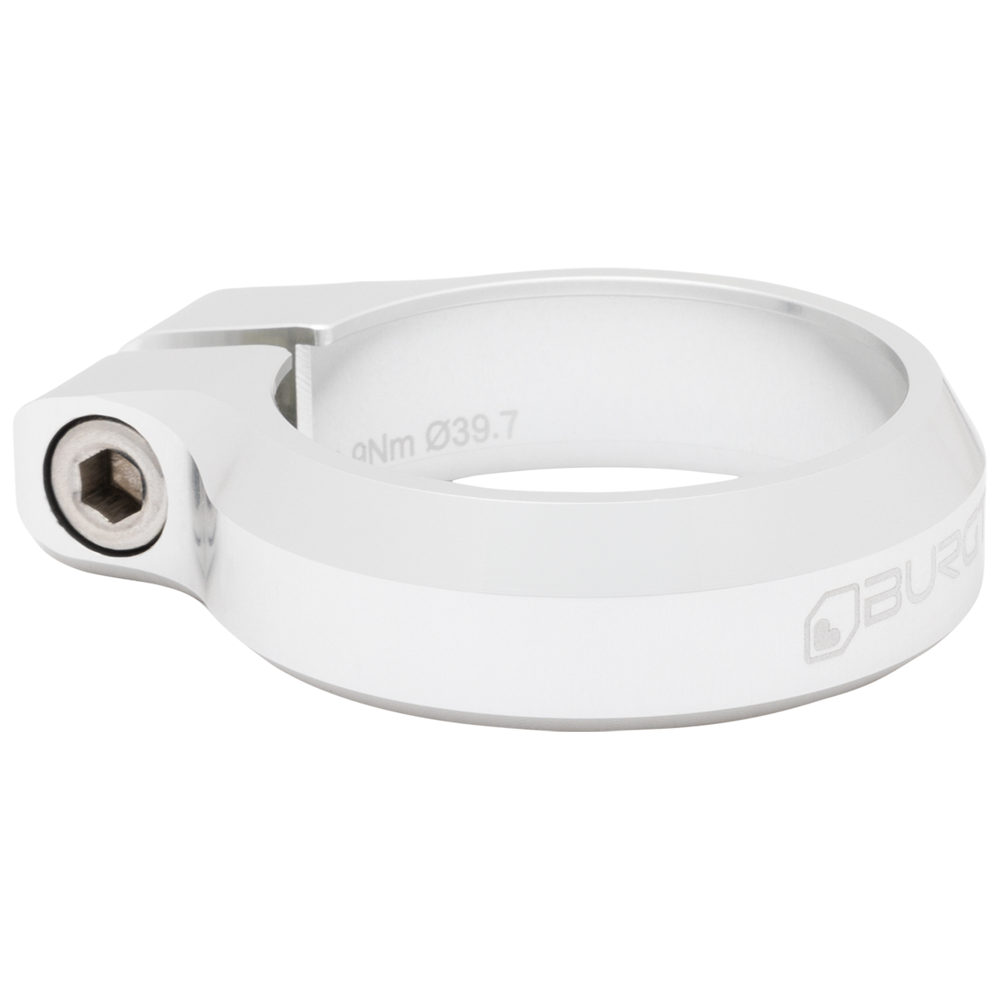 Burgtec Seat Clamp - 39.7mm Diameter - Rhodium Silver