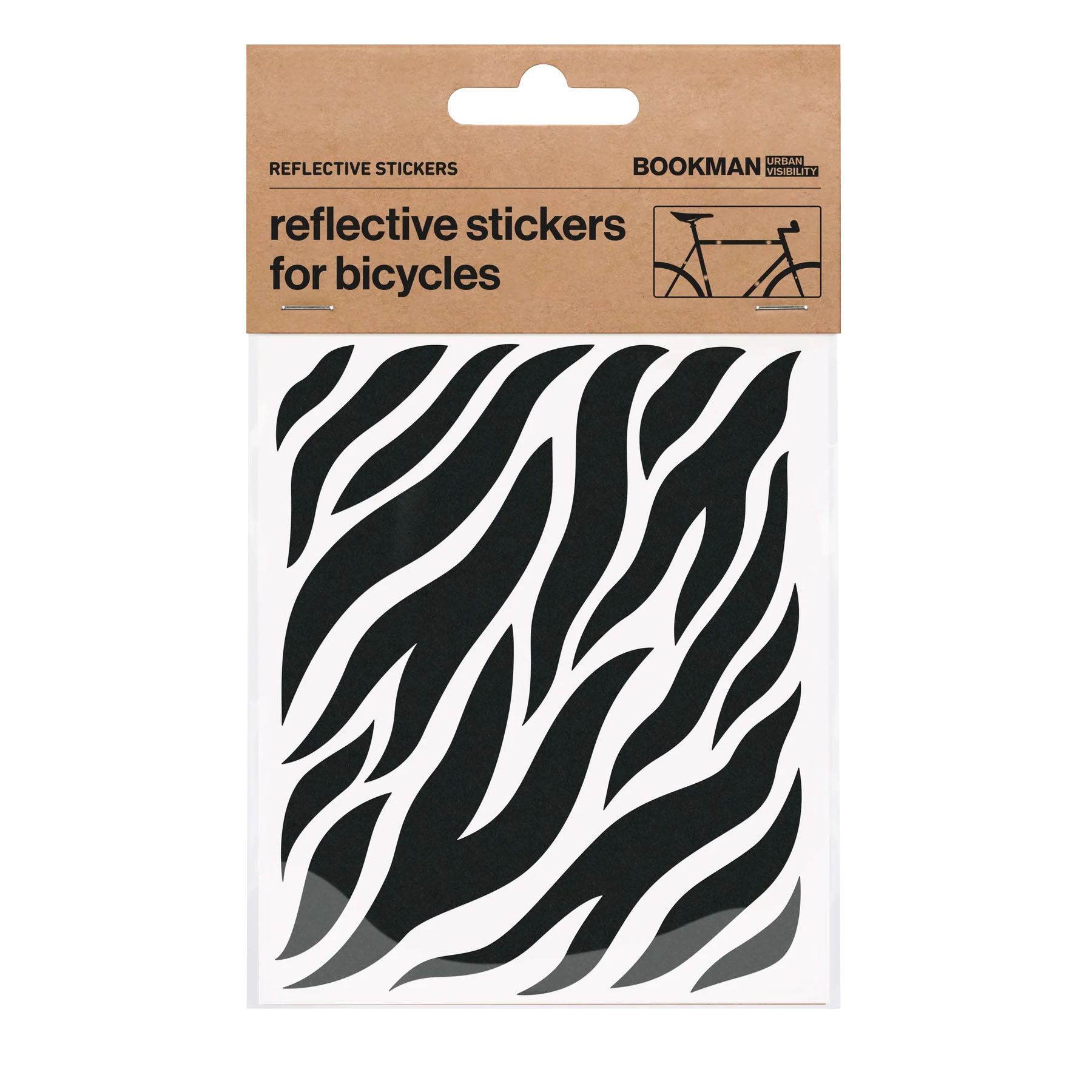 Bookman Visibility Reflective Stickers, Zebra, Black