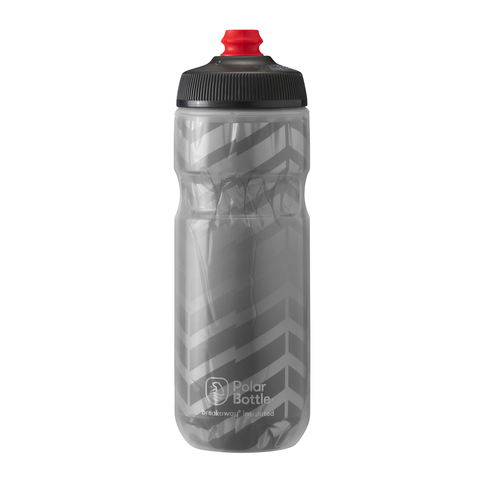 Polar Bottle Breakaway Water Bottle,Bolt Charcoal/Silver, 20oz 