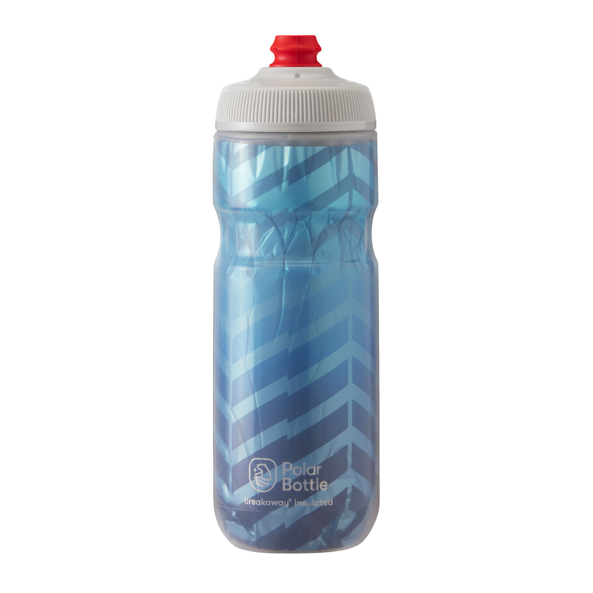 Polar Bottle Breakaway Water Bottle, Cobalt Blue/Silver, 20oz 