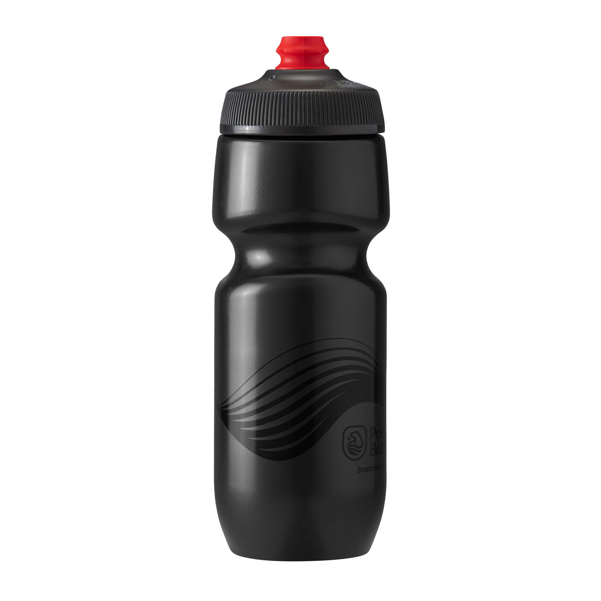 Polar Bottle Breakaway Water Bottle, Charcoal/Black, 24oz 