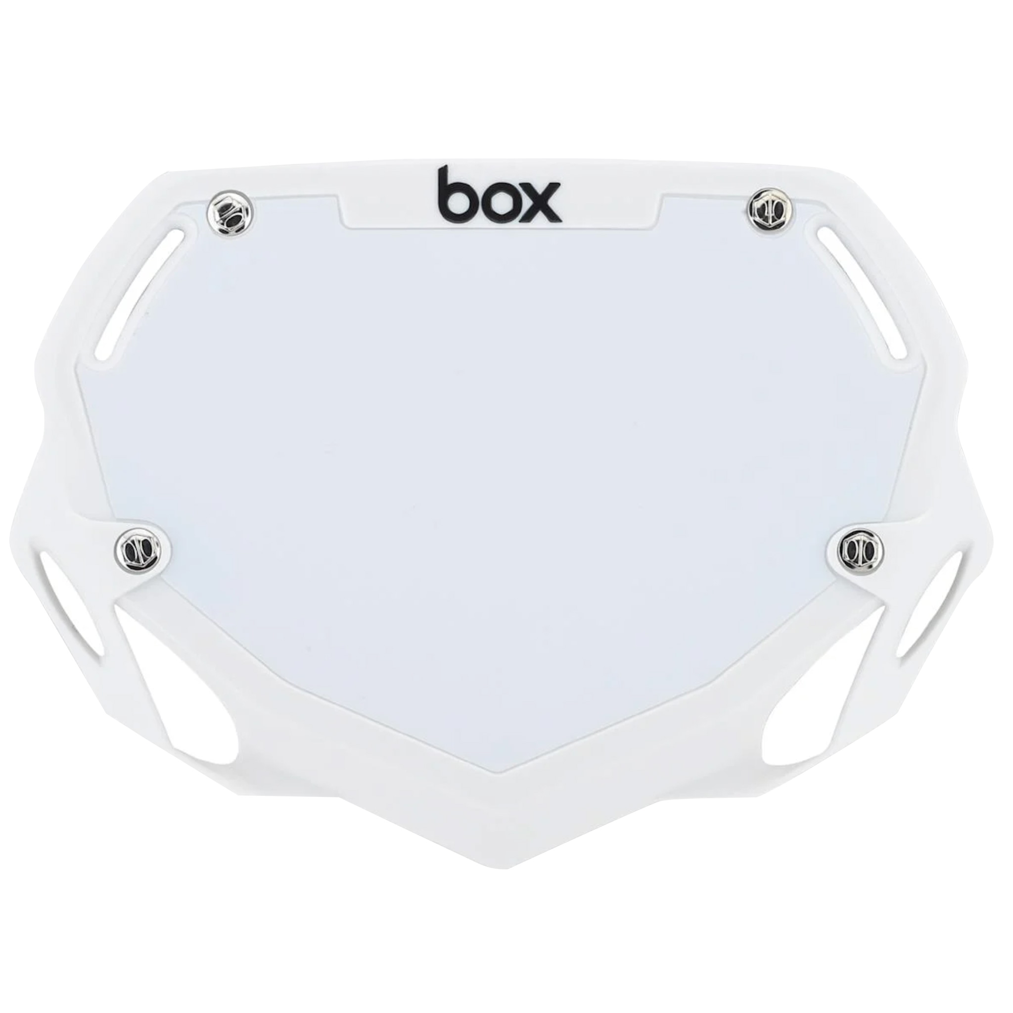 BOX Box Two Number Plate, White - Small