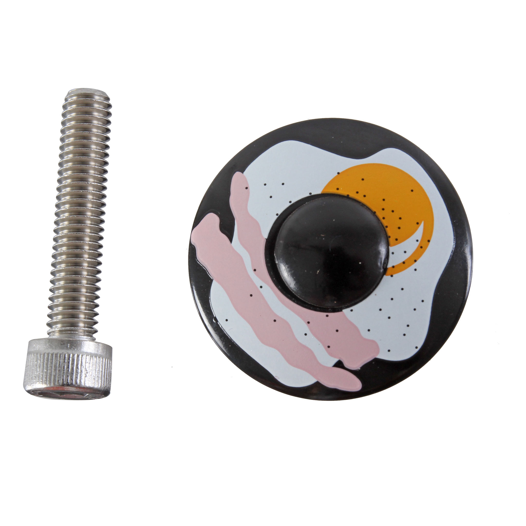 Cinelli Top Cap Kit, Cinelli, 1-1/8" Alloy Steerers, Fried Egg