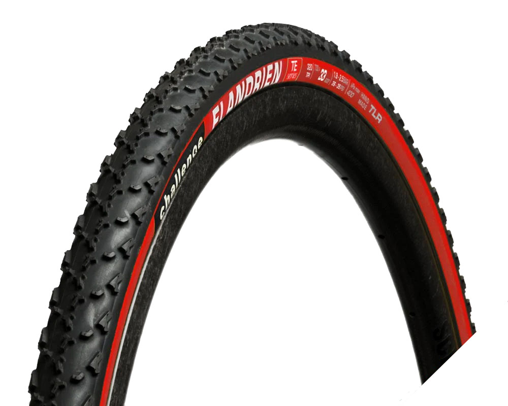 Challenge Tire Flandrien TE Tire, TLR - 700 x 33 Black/Red