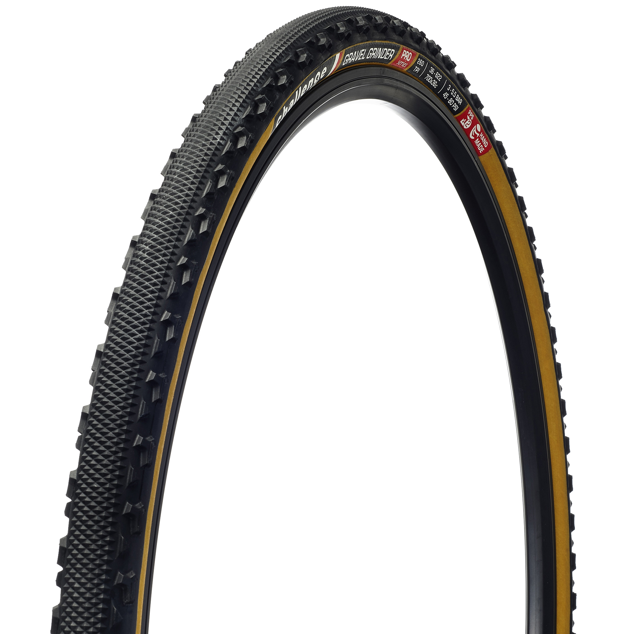 Challenge Tire Gravel Grinder Pro Tire, 700 x 36 Black/Tan