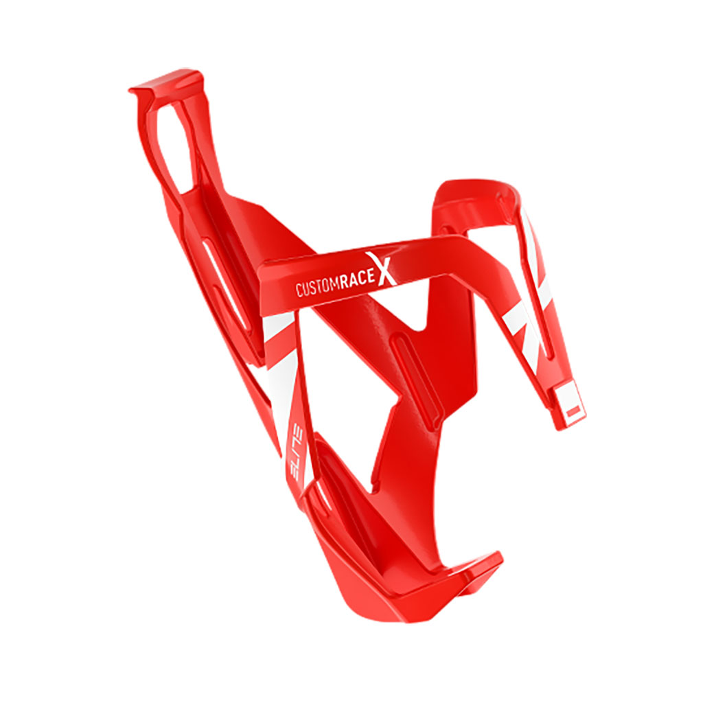 Elite Custom Race X Bottle Cage, Red Glossy/White