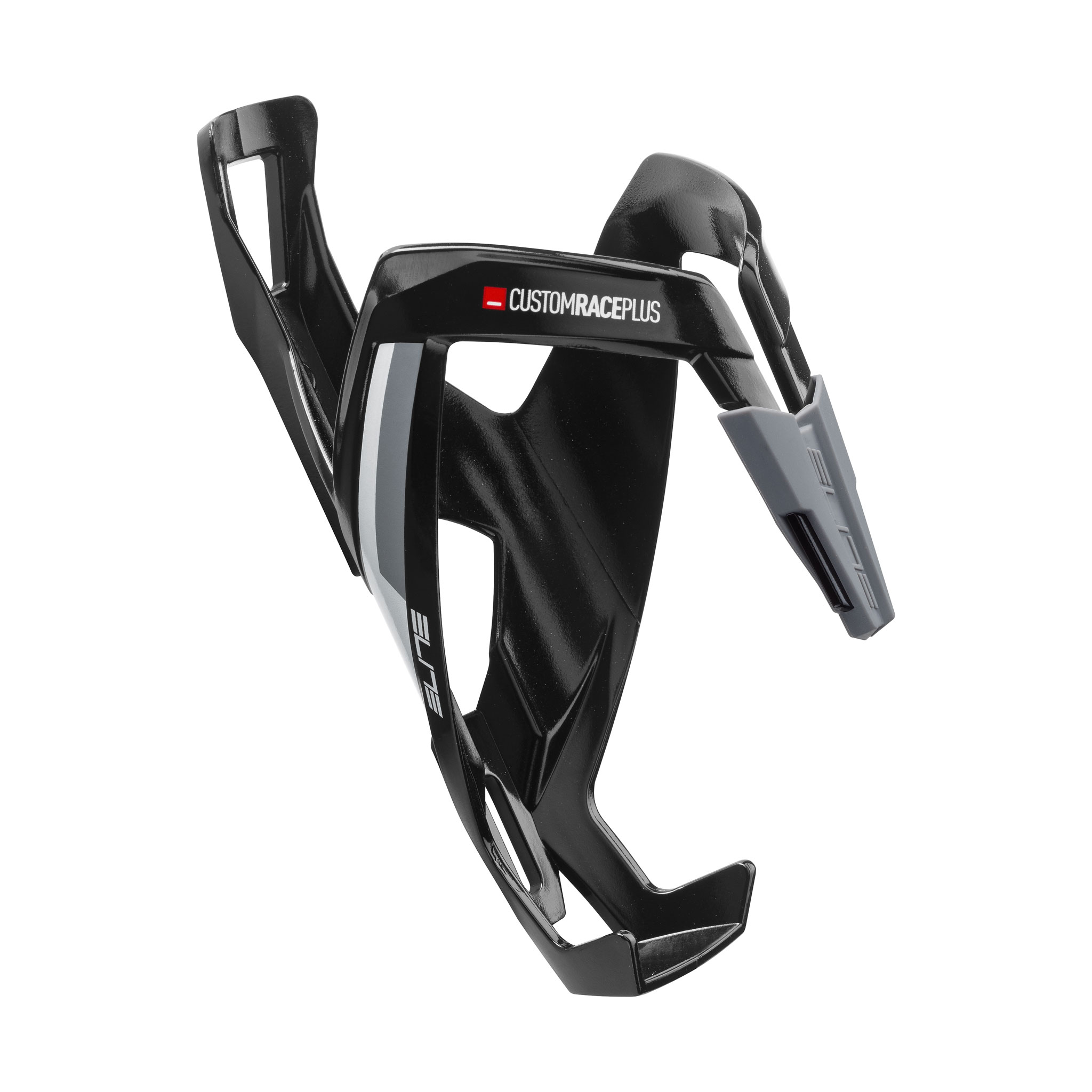 Elite Custom Race Plus Bottle Cage, Black/White 