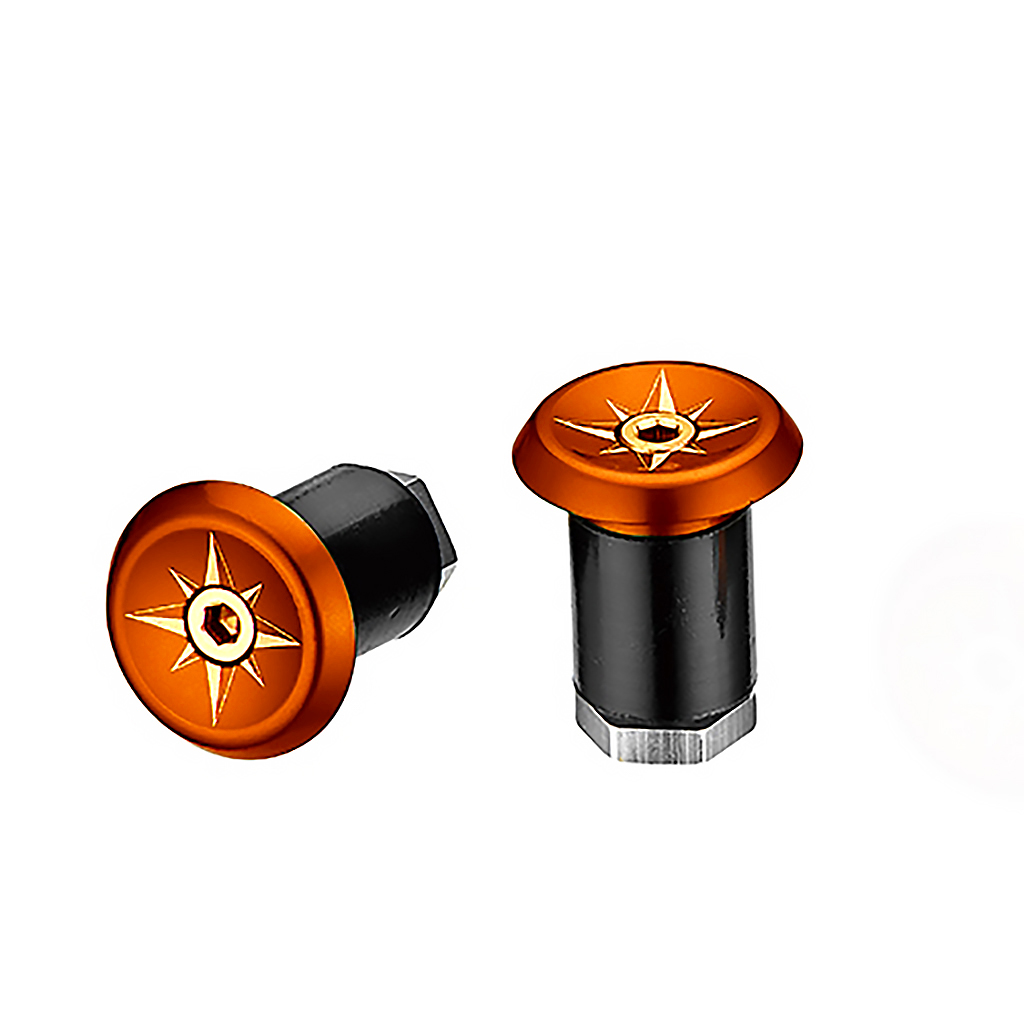 Ciclovation Vortex Lock-In Power Wave Road Bar End Plug Orange