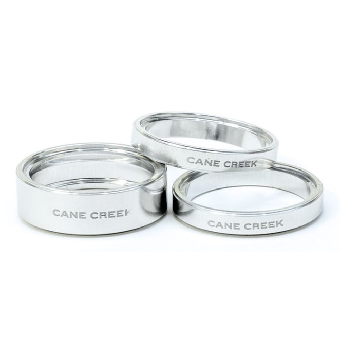 Cane Creek Interlok Spacer Kit, 1-1/8", Silver, Set