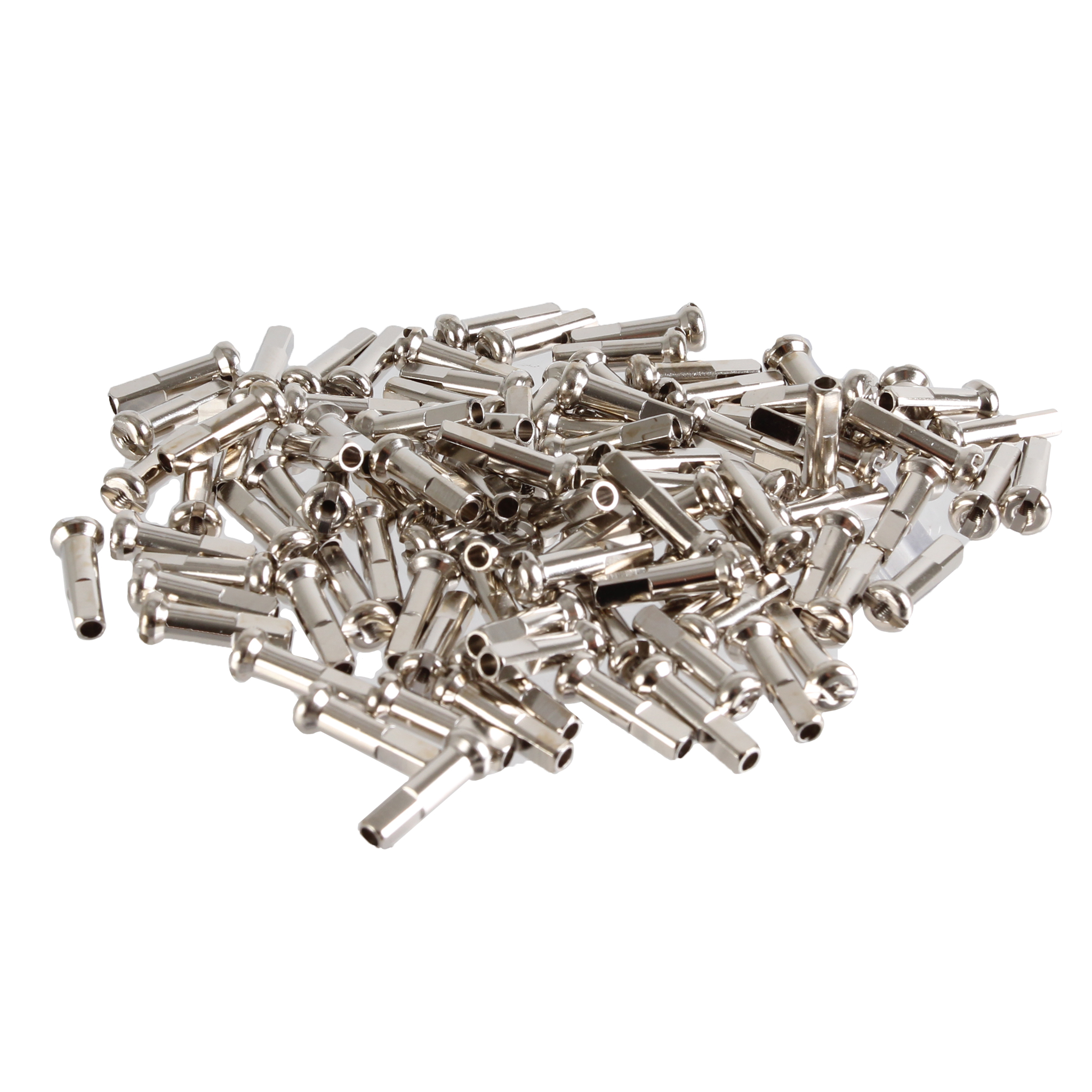 DT Swiss Brass Nipple, 14g/16mm, Silver, Box/100