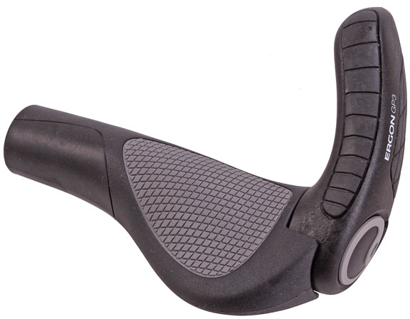 Ergon GP3 Grips, 100mm Composite Bar End, Large 