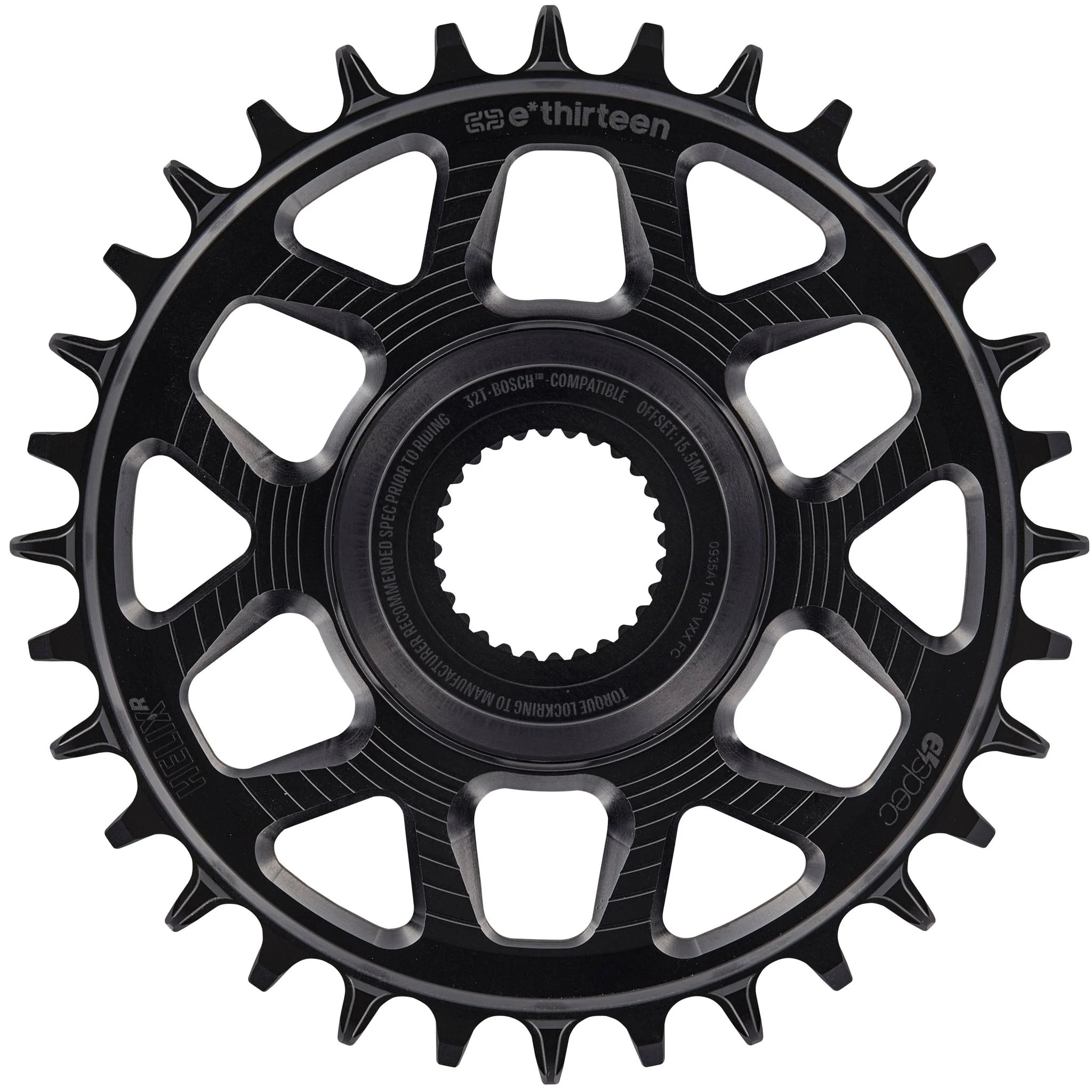 E*thirteen Helix R e*spec C-ring, Bosch Gen 4, 32t -Black 