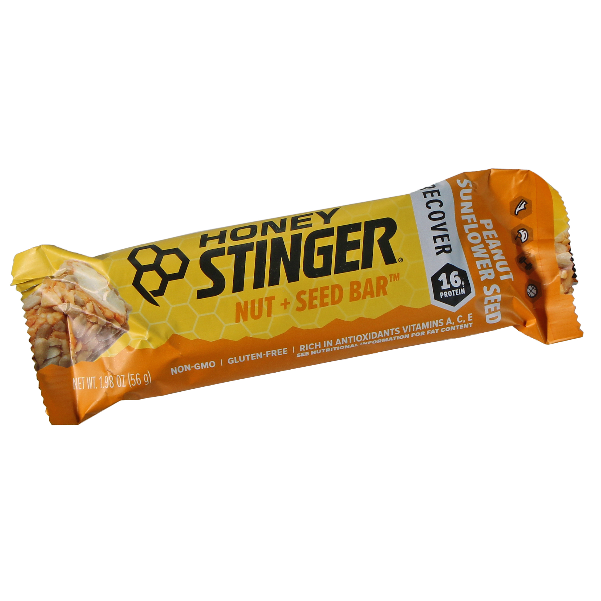 Honey Stinger Nut and Seed Bar, Peanut Sunflower Seed, 12/Count