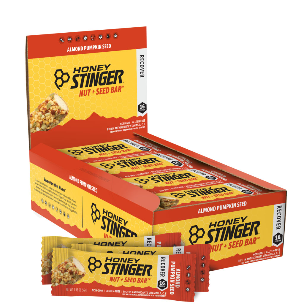 Honey Stinger Nut and Seed Bar, Almond And Pumpkin Seed, 12/Count