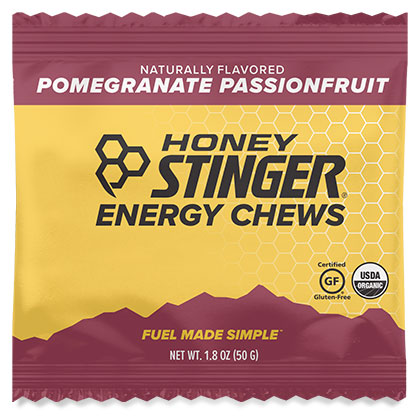 Honey Stinger Organic Energy Chews, Pom Passion Fruit, 12/Count