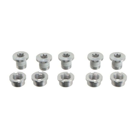 FSA Torx Single Ring Bolt Set, Silver Aluminum