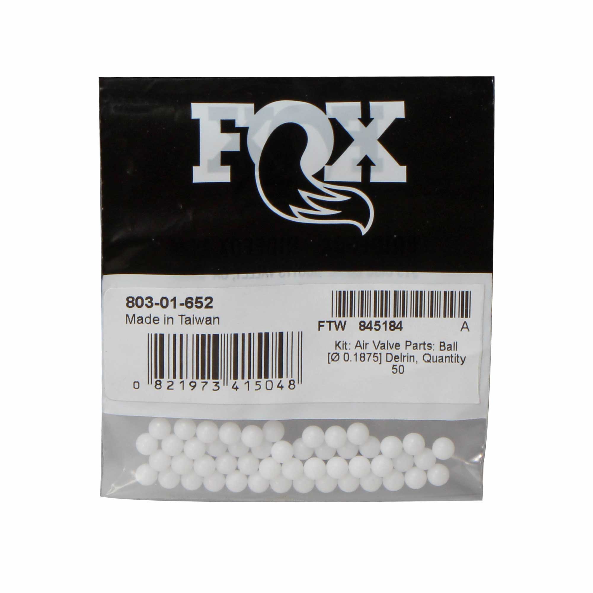 Fox Shox Nitrogen Fill Delrin Ball, 0.1875", bag/50