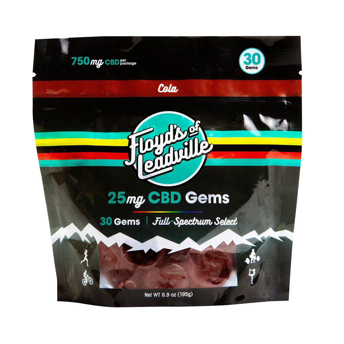 Floyd's of Leadville Full Spectrum CBD Gems, Cola, 30/Count